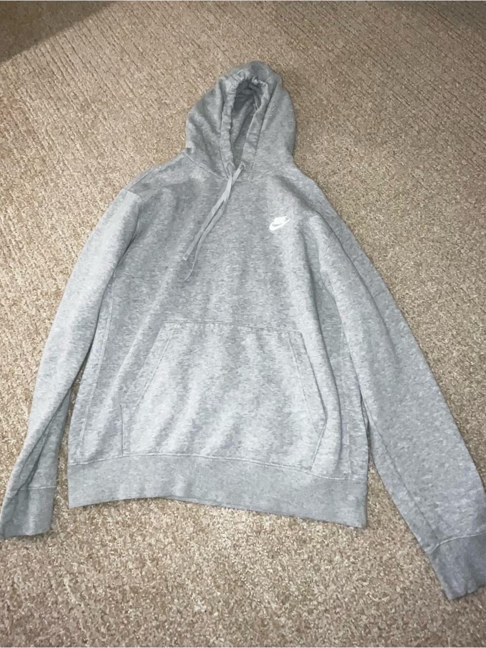 Nike Women’s Light Gray Crewneck Hoodie Sweater